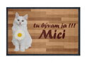 GDmatsEU | rohožka s vlastnou fotografiou mačky a menom -  70x60 cm