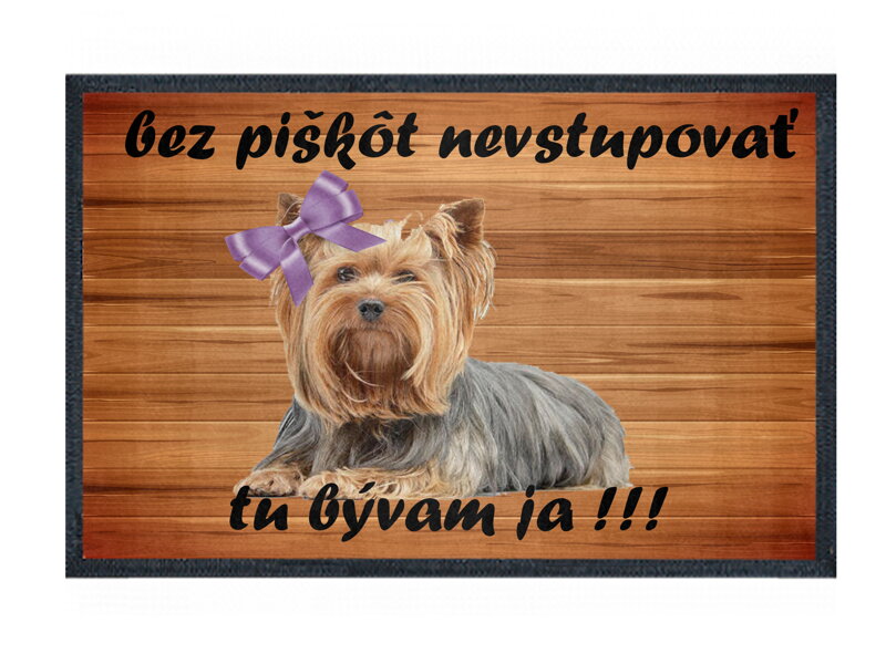 GDmatsEU | rohožka s vlastnou fotografiou psa a menom -  70x60 cm
